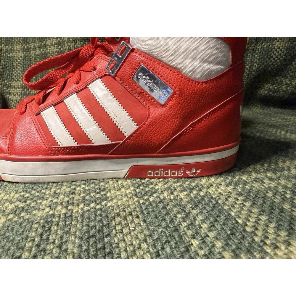 Adidas Hard Court 2 Hi II Men's High Top Sneakers Red/White G59666 Size 11